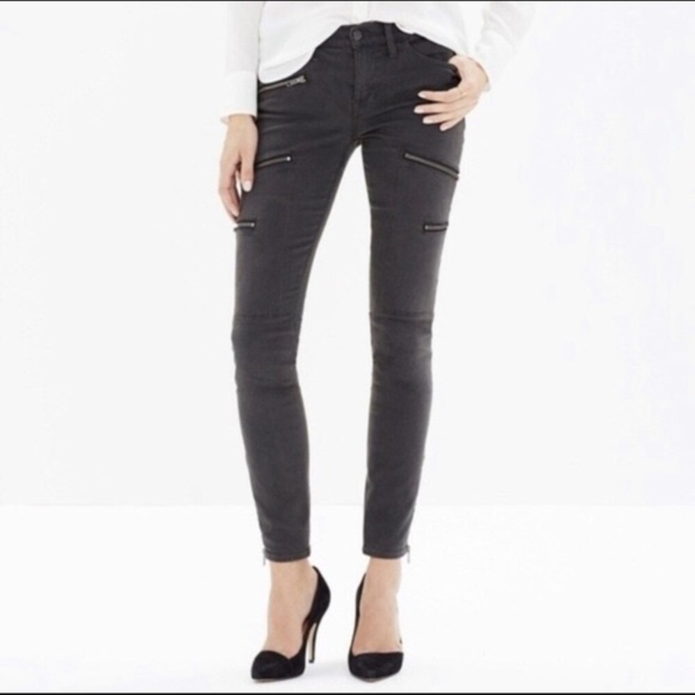 Madewell Skinny Skinny Moto Jean 28 EUC